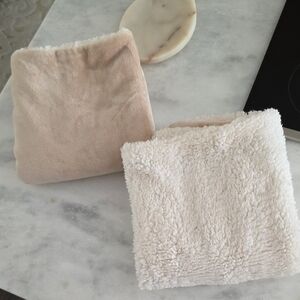 Reversible Cream and Tan Blanket